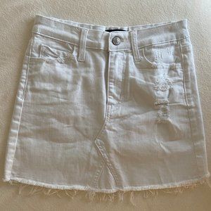 White Denim Skirt